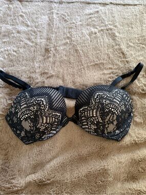 Victoria's Secret Black Lace Push-Up Bra